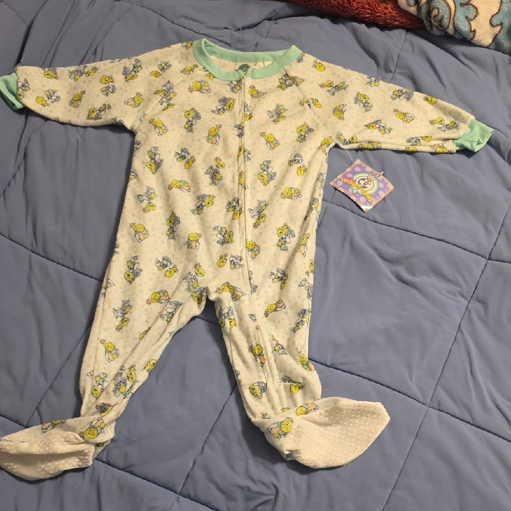 Charming Floral Kids Footie Pajama